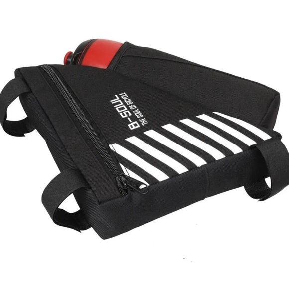 NEW B-SOUL Black Waterproof Bicycle Front Top Tube Pouch Triangle Bike Frame Bag - Picture 4 of 6